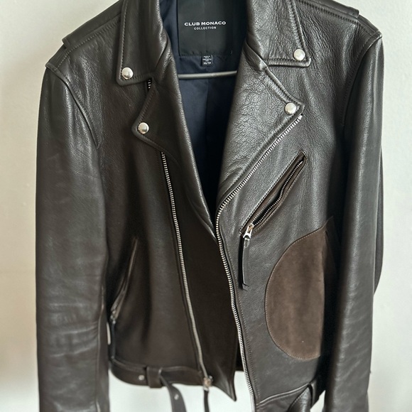 Club Monaco brown leather jacket in good condition - Picture 10 of 10